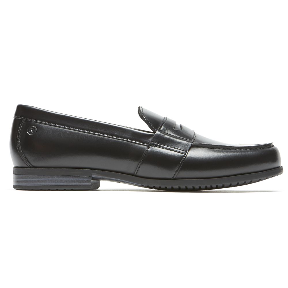 Rockport Classic Lite 2 Penny Slip-Ons - Mens Loafers - Black - NZ (RET-198305)